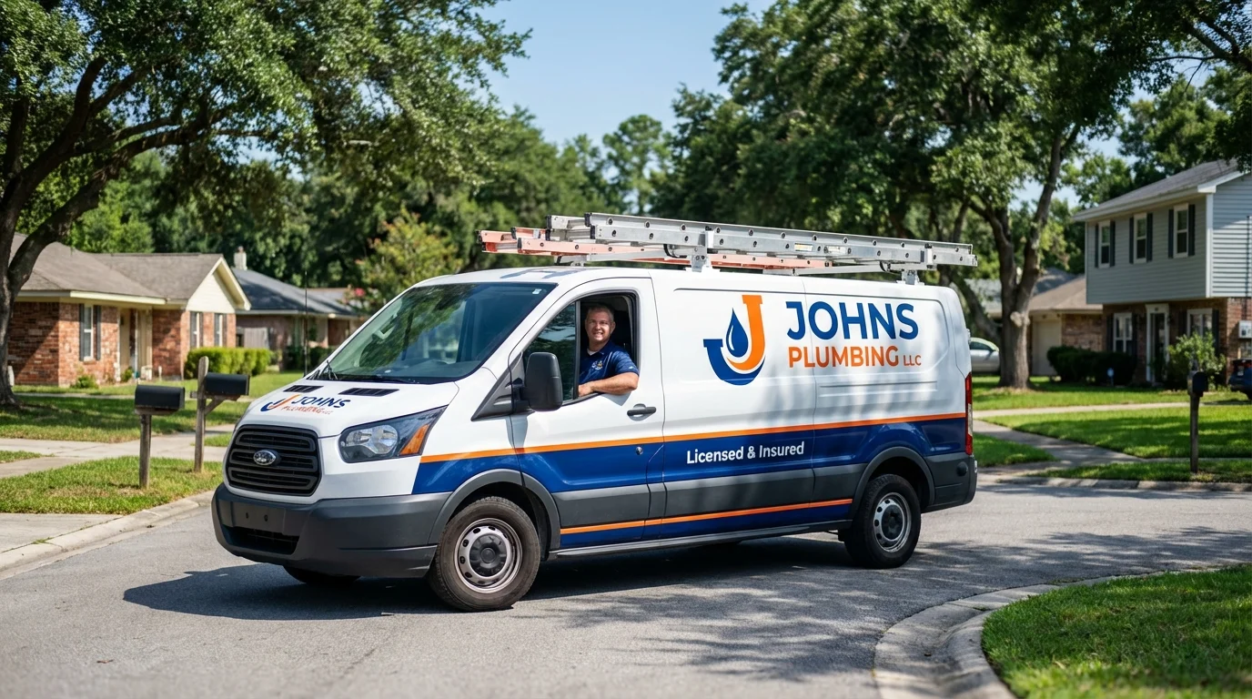Johns Plumbing LLC service van in Waikoloa, HI