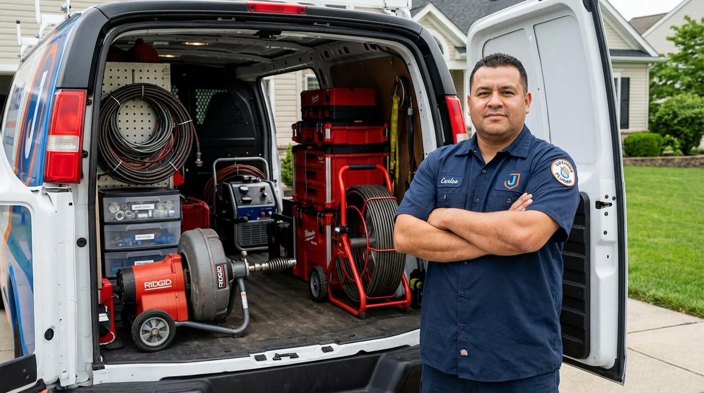 Professional drain cleaning equipment and Johns Plumbing LLC plumber in Waikoloa
