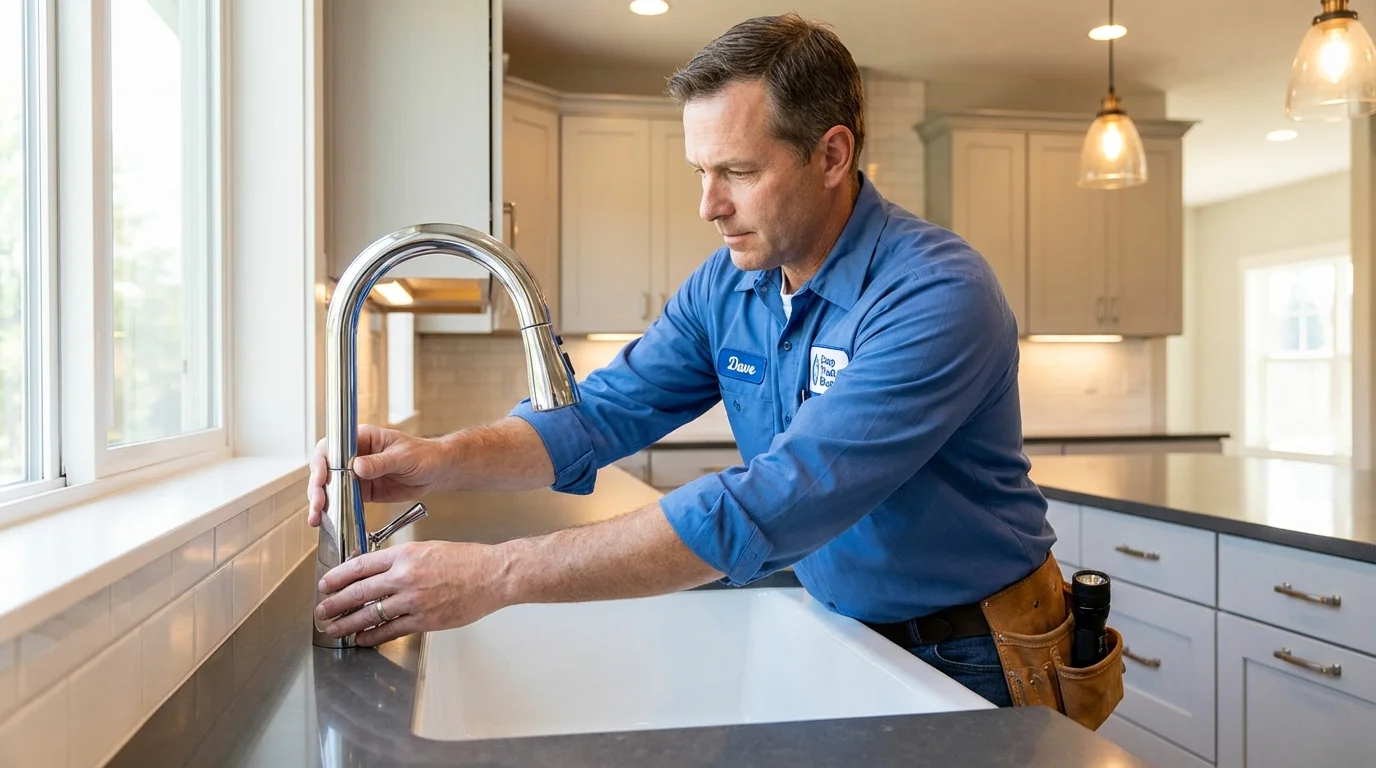 Kitchen faucet installation by Johns Plumbing LLC in Waikoloa